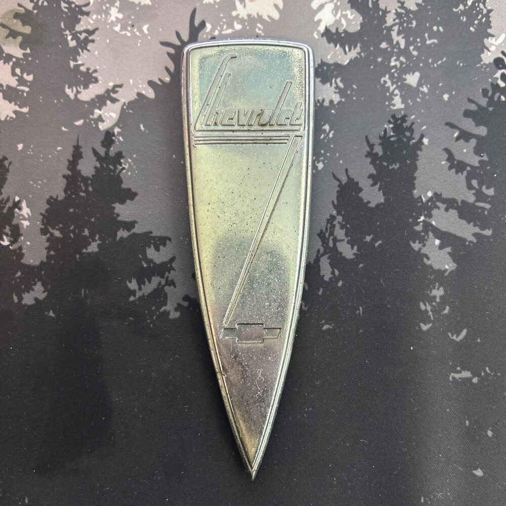 Vintage Chevrolet Emblem Trunk/Deck Lid Bowtie OEM 1937 1938 1939 1940...
